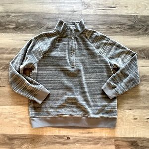 Madewell Velour Space Dyed Half Zip Sweatshirt